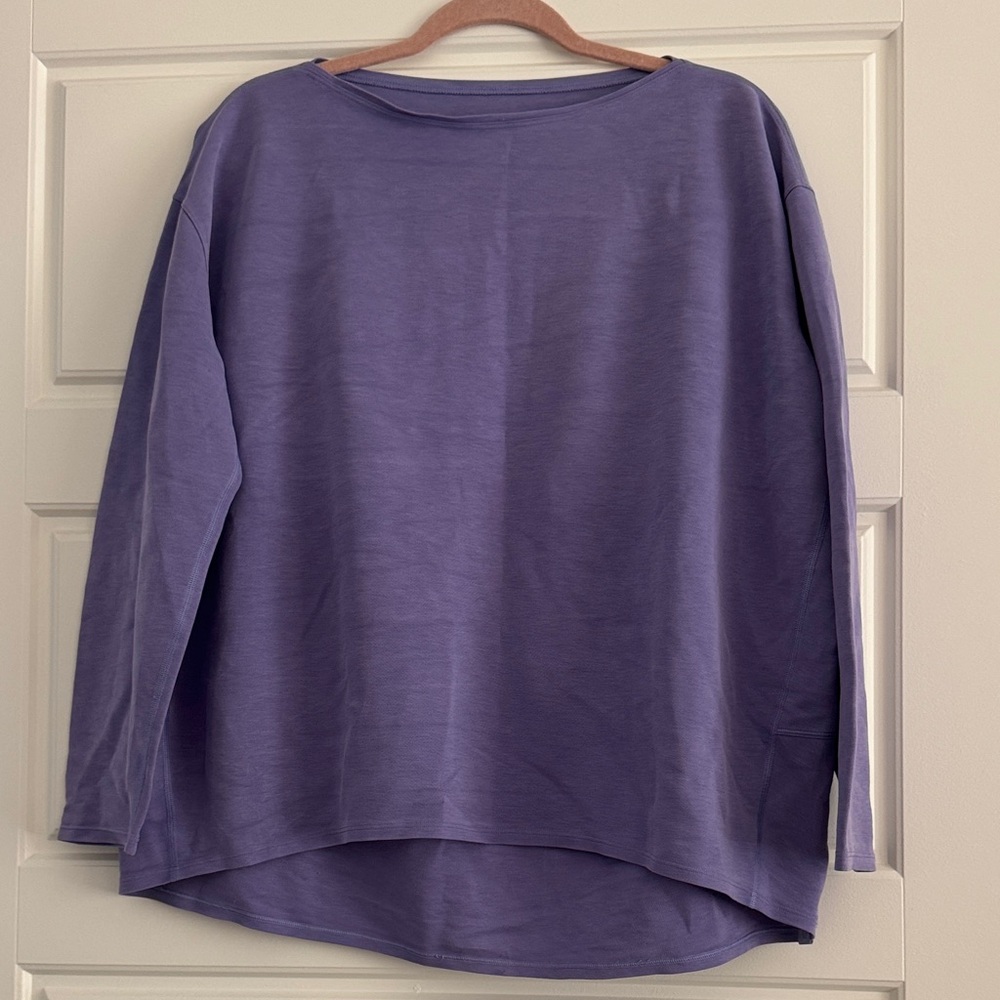 Lululemon Relaxed Boatneck Long Sleeve Top in Lavender